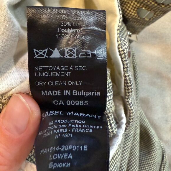 Isabel Marant Etoile Men's High Rise Straight Leg Casual Chino Pants 38 Pleated - Picture 8 of 11